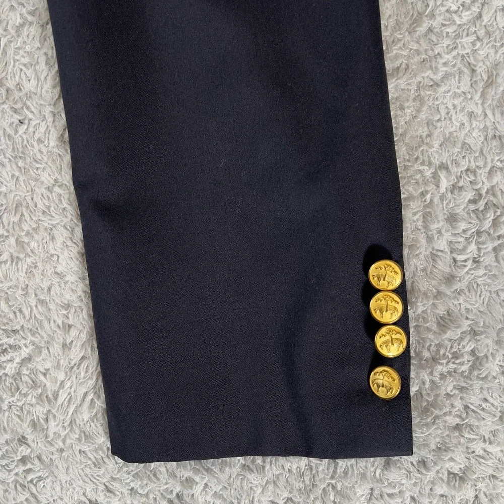 Loro Piana Blazer Mens 40 Navy Blue Wool Gold Button Brooksease Brooks Brothers